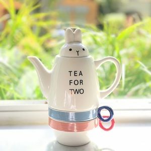 “Tea for Two” bunny teapot + cups 🍵🐰❤️